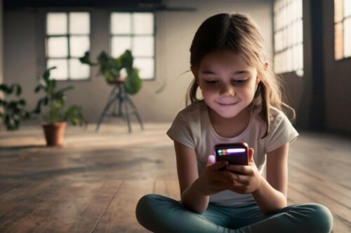 Děti na mobilu